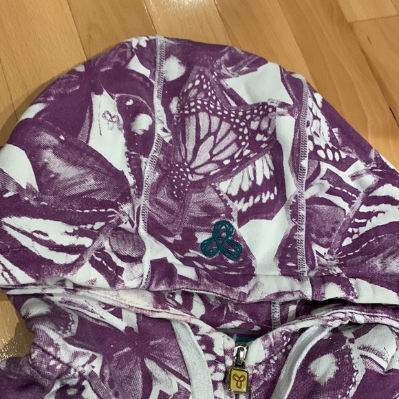 Unique TNA Aritzia Butterfly Full Zip Purple & White Hoodie - size M - Picture 2 of 16